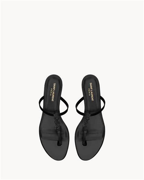 ysl slides black|Cassandra slides in patent leather .